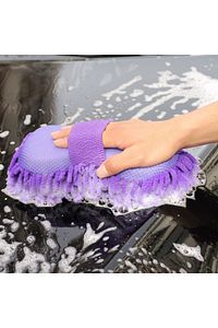 Püsküllü Mikrofiber Araba Köpürtme Süngeri Araç Yıkama Ve Temizlik Sünger Çizik Önleyen Sünger Büyük ürün fotoğrafı