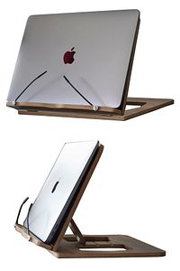 Kitap Okuma Standı Katlanabilen Portatif Sayfa Tutucu Aparatlı Ahşap Tablet Telefon Standı ürün fotoğrafı