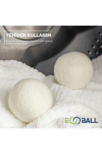 Ecoball 3 Adet Yün Kurutma Topları Doğal Yumuşatıcı Çamaşır Kurutma Makinesi Kurutma Topu ürün fotoğrafı