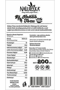 Glutensiz Kakao Tozu 200 gr ürün fotoğrafı
