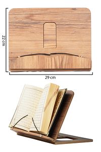 Kitap Okuma Standı Katlanabilen Portatif Sayfa Tutucu Aparatlı Ahşap Tablet Telefon Standı ürün fotoğrafı