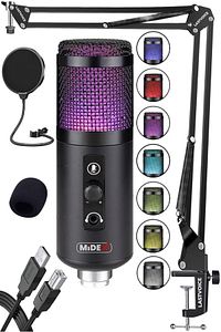 V5 Rgb Set Usb Oyuncu Ve Yayıncı Mikrofonu Condenser Stüdyo ürün fotoğrafı