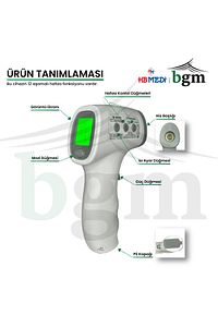 Temassız Ateş Ölçer Kızılötesi Termometre Ateş Ölçer ürün fotoğrafı