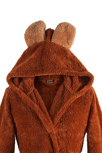 Fleece | Kapşonlu Wellsoft Peluş Sabahlık | Robdeşambr | Bornoz ürün fotoğrafı