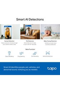 Tapo C220 QHD 2K 4MP Yapay Zeka Destekli Wİ-Fİ İç Mekan Güvenlik Kamerası ürün fotoğrafı