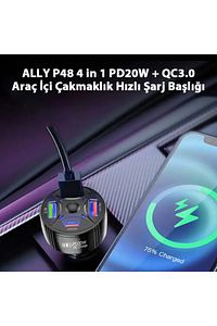 4 in 1 PD20W + QC3.0 Araç Çakmaklık Hızlı Şarj Aleti Araç Şarjı ürün fotoğrafı