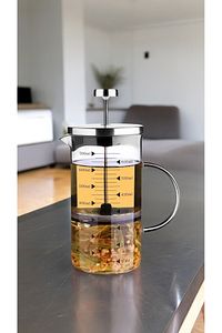 Cambu 700ml 3 Ü 1 Arada (ATEŞE DAYANIKLI) French Press Demlik, Ölçü Kabı ürün fotoğrafı