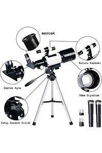 - Profesyonel Astronomik 150X Teleskop Tripod Eğitici Ay Merkür Dünya Gözetleme ürün fotoğrafı