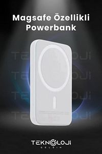 Magsafe 5000 Mah Powerbank Taşınabilir Kablosuz Şarj Cihazı Iphone Uyumlu Wireless Şarj ürün fotoğrafı