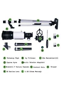 - Profesyonel Astronomik 150X Teleskop Tripod Eğitici Ay Merkür Dünya Gözetleme ürün fotoğrafı