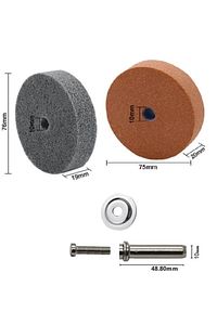 Matkap Bıçak Satır Nacak Bileme Değirmen Taş Disk Seti Skoc Biley Taşı ve Matkap Adaptörlü 3 Parça ürün fotoğrafı