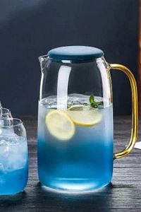 cambu Renkli Borosilikat (Sıcak Soğuk Dayanıklı) Cam Sürahi 1,5LT (1500ML) ürün fotoğrafı