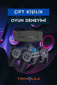 Gaming Atari 2.4g Uyumlu Kablosuz Çift Kol Atari Retro 20000 Oyun Game Stick ürün fotoğrafı