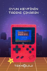 400 Oyunlu Mini Atari Gameboy Oyun Konsolu Gamebox Kollu Atari ürün fotoğrafı