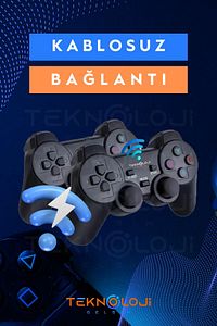 Gaming Atari 2.4g Uyumlu Kablosuz Çift Kol Atari Retro 20000 Oyun Game Stick ürün fotoğrafı
