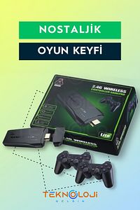 Gaming Atari 2.4g Uyumlu Kablosuz Çift Kol Atari Retro 20000 Oyun Game Stick ürün fotoğrafı