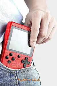 400 Oyunlu Mini Atari Gameboy Oyun Konsolu Gamebox Kollu Atari ürün fotoğrafı
