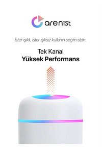 300 ml Ultrasonik Hava Nemlendirici Buhar Makinesi ve Aroma Difüzörü. ürün fotoğrafı