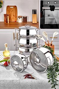 Master Steel Indüksiyon Tabanlı 10 Parça Çelik Tencere Seti ürün fotoğrafı