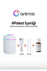 300 ml Ultrasonik Hava Nemlendirici Buhar Makinesi ve Aroma Difüzörü. ürün fotoğrafı