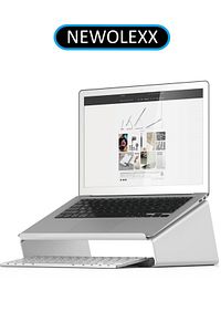 Laptop Standı Notebook Soğutucu Macbook Yükseltici Sehpa-gümüş Gri-10/17 Inch ürün fotoğrafı