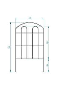 DEKORATİF BAHÇE ÇİTİ 10'LU SET 330CM MODEL - 1 SİYAH HOBİ BAHÇESİ, ÇİÇEK, SEBZE, MİNİ BAHÇE ürün fotoğrafı