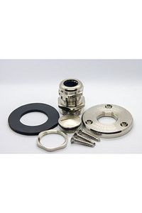 M25 x 1.5 Düz Flanşlı Kablo Geçiş Rakoru (10-14 mm) IP68 ürün fotoğrafı