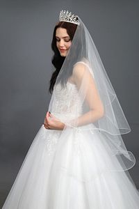 2 Katlı Gelin Duvağı- Nikah Duvağı Kırık Beyaz Taraklı Uzun Katı 1 Mt Kısa Katı 65 Cm1.klt.hayal Tül ürün fotoğrafı
