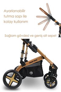 Fast Pro Alüminyum Travel Sistem Bebek Arabası - Gold ürün fotoğrafı
