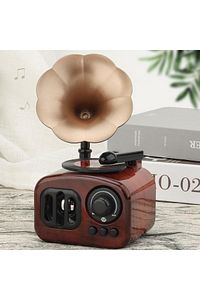 Premium Pro Retro Nostaljik Görünümlü Gramafon Radyo Müzik Kutusu Kurmalı Home Serisi Osmanlı Tarzı ürün fotoğrafı