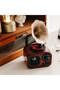 Premium Pro Retro Nostaljik Görünümlü Gramafon Radyo Müzik Kutusu Kurmalı Home Serisi Osmanlı Tarzı ürün fotoğrafı
