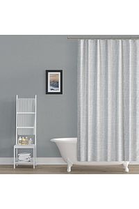 Mermer Desen Banyo Perdesi, Tek Kanat Duş Perdesi-beyaz Duş Perdesi 12 Adet C Halka Hediyeli Perde ürün fotoğrafı