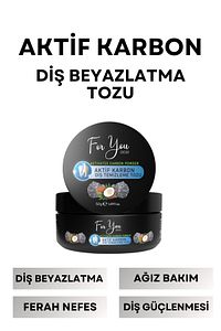 Aktif Karbon Diş Temizleme Tozu 50 Gr Extra Beyazlatıcı Diş Tozu + Nane ürün fotoğrafı