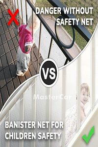 Beyaz Merdiven Balkon Güvenlik Filesi Güvenlik Kapısı Bebek Çocuk Ve Evcil Hayvan File ürün fotoğrafı