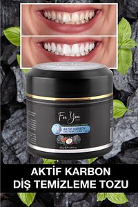 Aktif Karbon Diş Temizleme Tozu 50 Gr Extra Beyazlatıcı Diş Tozu + Nane ürün fotoğrafı