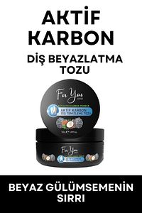 Aktif Karbon Diş Temizleme Tozu 50 Gr Extra Beyazlatıcı Diş Tozu + Nane ürün fotoğrafı