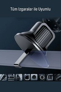 Araç Tutucu Hava Çıkış Kancalı Ayarlanabilir Kauçuk Korumalı Sarsılmaz Telefon Tutucu Braket C243 ürün fotoğrafı