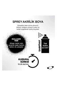 Akrilik Sprey Boya Parlak Beyaz 400 ml P9028 ürün fotoğrafı