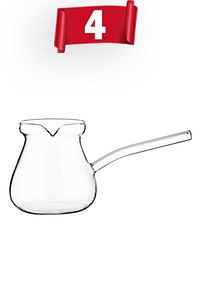 Ateşe Dayanıklı Borosilikat Cam Cezve, Isıya Dayanıklı Borosilikat Cam Cezve 4 Model ürün fotoğrafı