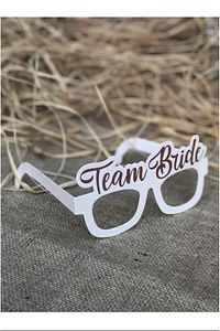 8 Adet Bride Konsepti Gözlük Rose Gold Renk Team Bride Yazılı Beyaz Bekarlığa Veda Partisi Gözlüğü ürün fotoğrafı