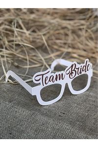 8 Adet Bride Konsepti Gözlük Rose Gold Renk Team Bride Yazılı Beyaz Bekarlığa Veda Partisi Gözlüğü ürün fotoğrafı