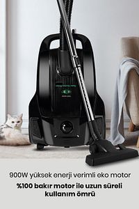 Zümrüt 4 Litre Geniş Kapasiteli Hız Ayarlı Toz Torbalı 5 Yıl Garantili Elektrikli Süpürge ürün fotoğrafı