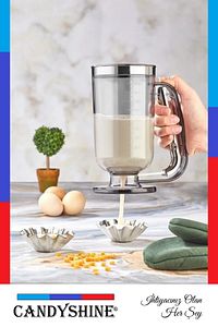 Ölçekli Hamur Porsiyonlayıcı Dağıtıcı Pancake Krep Muffin Krema Puding Kolay Akıtma Yardımcısı ürün fotoğrafı