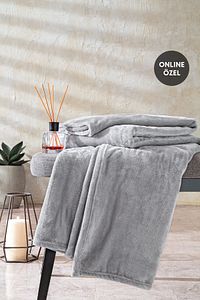 Olenna Wellsoft Tv Battaniyesi 140x190 - Açık Gri ürün fotoğrafı