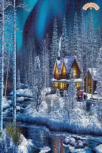 Işıltı ve amp; Parlamak Dekoratif Çift Katlı Çerçeveli Asılabilir Ahşap Puzzle 250 PARÇA 30X30 ürün fotoğrafı