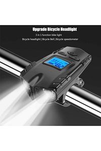 Bk001-t6 Led 16000 Lumen 3 In 1 Hız Gösterge Korna Bisiklet Farı Su Geçirmez ürün fotoğrafı