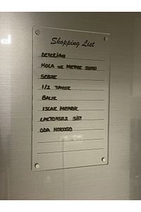 Mıknatıslı Alışveriş Eksik Listesi (SHOPPING LIST) (SİYAH UV BASKILI) ürün fotoğrafı