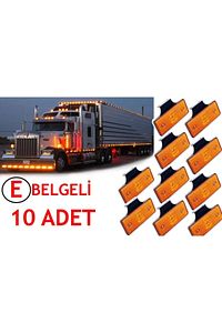 10 Adet Side Marker Led Lamba Sarı 12v-24v ürün fotoğrafı