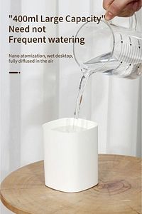 H2O Humidifier 400 Ml Ulrasonik Hava Nemlendirici Buhar Makinesi Ve Aroma Difüzörü ürün fotoğrafı