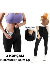Kadin Ultra Yüksek Bel Termal Agraflı Tayt 3 Kademeli Termal Korse Tayt ürün fotoğrafı